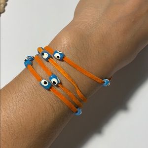 Orange wraparound bracelet